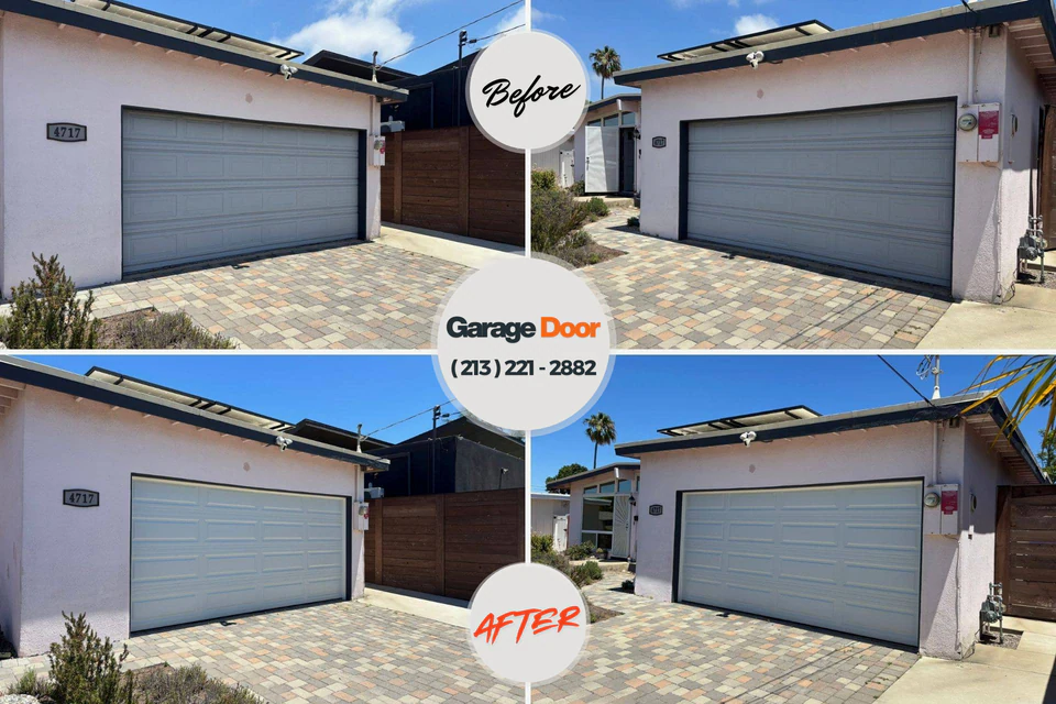Before and after: garage door repair Camas, WA